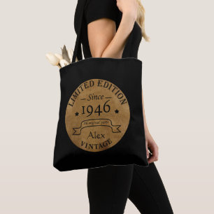 Tote Bag Cadeaux personnalisés vintages 90e anniversaire