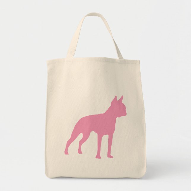 Tote Bag Cadeaux roses de chien de Boston Terrier (Devant)