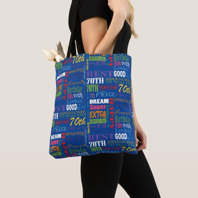 Tote Bag Cadeaux Uniques Et Spéciaux 70e Anniversaire (De près)
