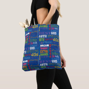 Tote Bag Cadeaux Uniques Et Spéciaux De Fête Du 40E Anniver