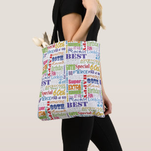 Tote Bag Cadeaux Uniques Et Spéciaux De Fête Du 60E Anniver
