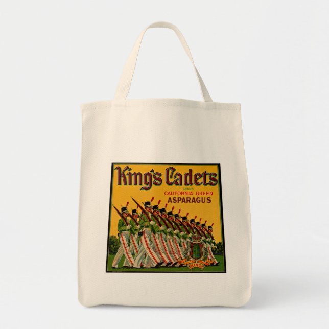 Tote Bag Cadets du roi Asparagus Étiquette (Devant)
