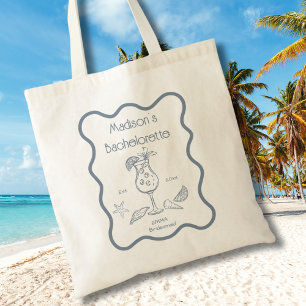 Tote Bag Cadre de l'enterrement de vie de jeune fille rétro