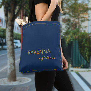 Tote Bag Cadre Luxueux Fille Patron Or Subtil Sous-Marin Pr