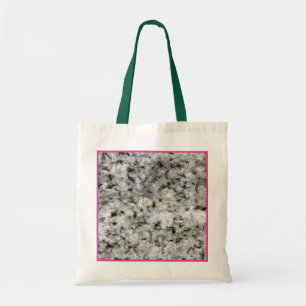 Tote Bag Cadre rose blanc de roche de granit