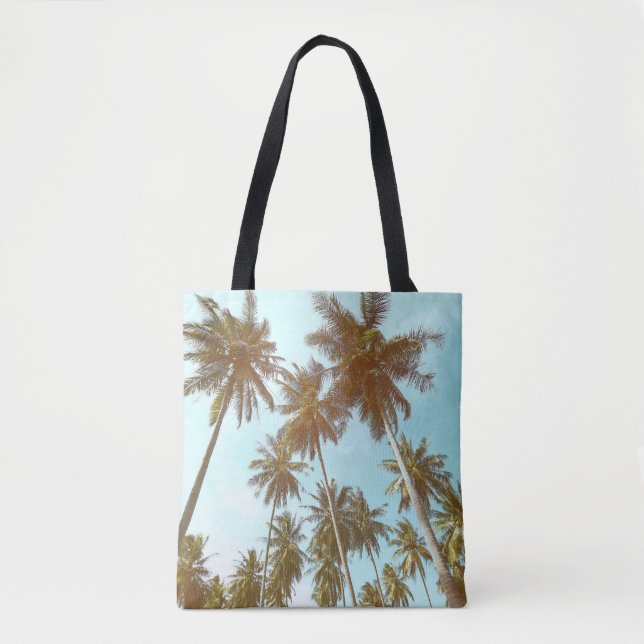 Tote Bag Cadre tropical : Palmiers Abstraits (Devant)