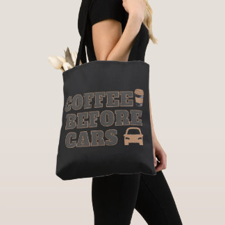 Tote Bag Café avant les voitures | Cadeau mignon pour amate