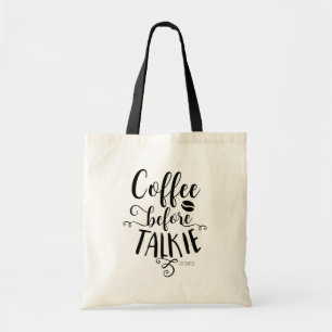 Tote Bag CAFÉ AVANT TALKIE Typographie moderne sur mesure