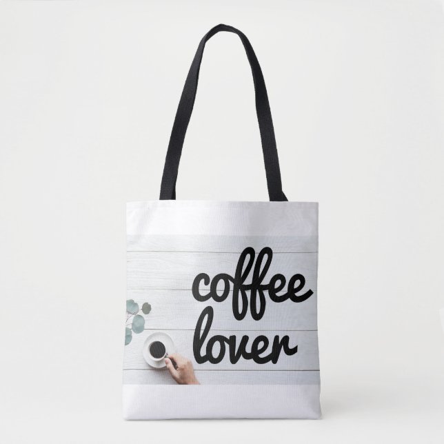 Tote Bag Café blanc Lover Fourre-tout (Devant)