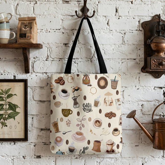 Tote Bag Café café espresso latte cappuccino café (Créateur téléchargé)
