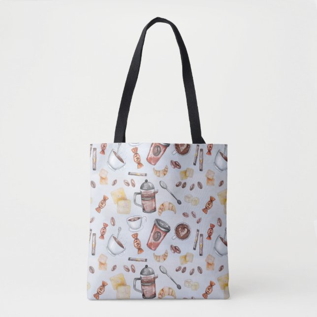 Tote Bag Café caféine caféine (Devant)