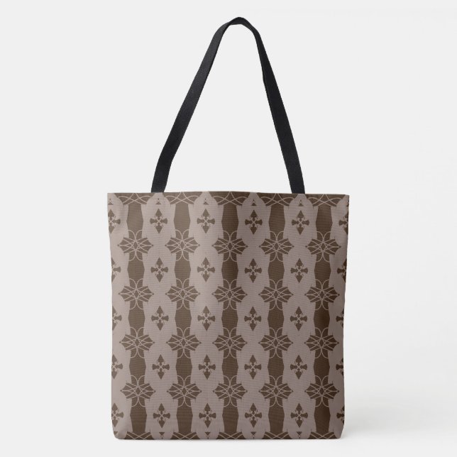 Tote Bag Café chic Brown et beige de sable (Devant)
