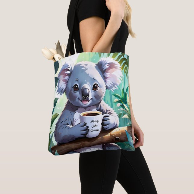 Tote Bag Café Cosy Jungle Koala (De près)