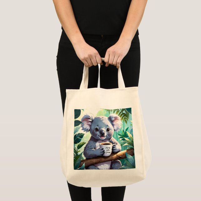 Tote Bag Café Cosy Jungle Koala (Devant (produit))