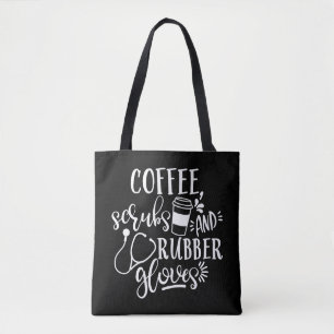 Tote Bag Café Et Gants En Caoutchouc Conçus Pour Les Infi