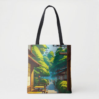 Tote Bag Café extérieur du jardin japonais