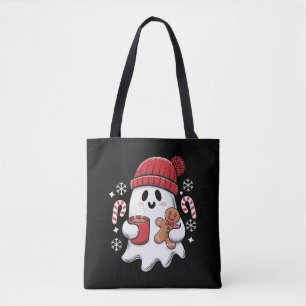 Tote Bag Café glacé fantôme mignon de Noël Café rétro de Xm