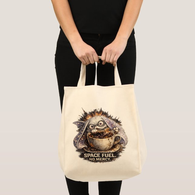 Tote Bag Café Lapin de l'Espace Mignon Halloween Magique (Devant (produit))