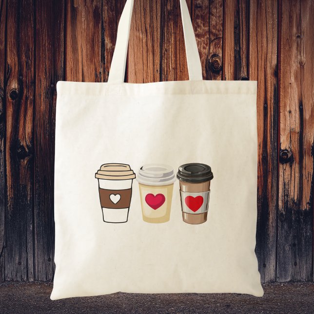Tote Bag Café Mignon Tendance Moderne (Créateur téléchargé)