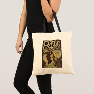 Tote Bag Café Rajah Art Nouveau vintage, femme avec du café