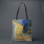 Tote Bag Café Terrasse en soirée | Vincent van Gogh<br><div class="desc">Cafe Terrace at Night (1888) de Vincent van Gogh est une représentation lumineuse et emblématique d'un café extérieur à Arles, en France, sous un ciel étoilé. Le jaune vif du café contraste magnifiquement avec le bleu profond de la nuit, créant une ambiance chaleureuse et accueillante. Les coups de pinceau expressifs...</div>