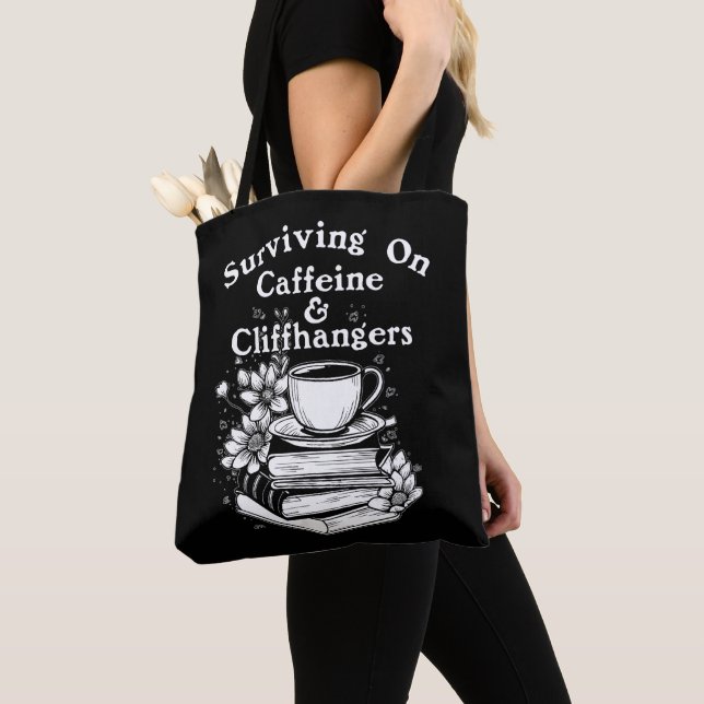 Tote Bag Caféine et suspense (De près)