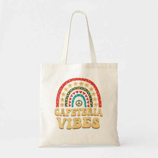 Tote Bag Cafétéria Vibes Déjeuner Lady Retro Thé de l'école (Devant)