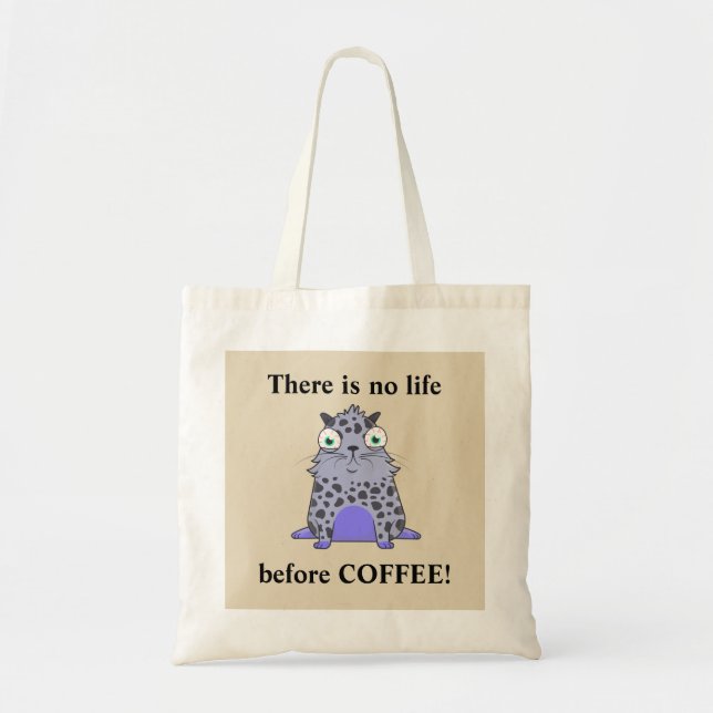 Tote Bag Caffelotta cryptokitty veut du café (Devant)