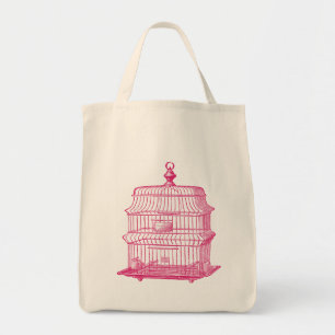 Tote Bag cage à oiseaux rose fourre-tout de achat