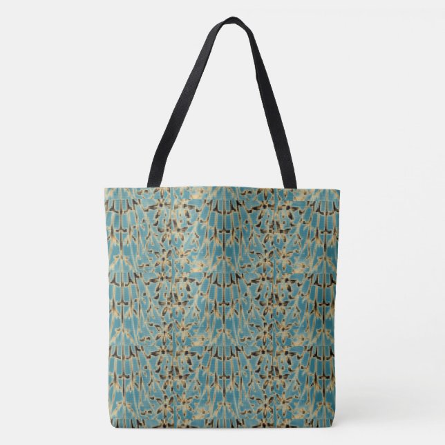 Tote Bag Cage de fleurs dorées (Devant)