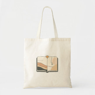Tote Bag Cahier et soleil d'art en ligne minimal - Moderne