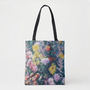 Tote Bag Caillebotte - Chrysanthèmes blanc et jaune