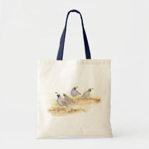 Tote Bag Cailles de Californie, oiseaux, nature, faune,