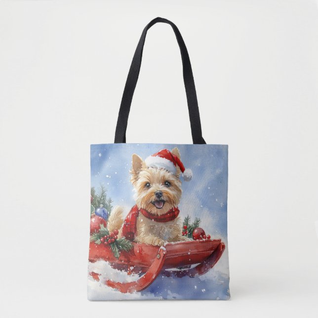 Tote Bag Cairn Terrier Chien dans la corniche Laisser il ne (Devant)
