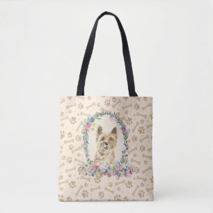 Tote Bag Cairn Terrier Chien Empreinte de patte & Chien Bon
