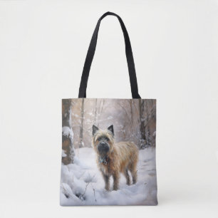 Tote Bag Cairn Terrier Laissez tomber la neige Noël