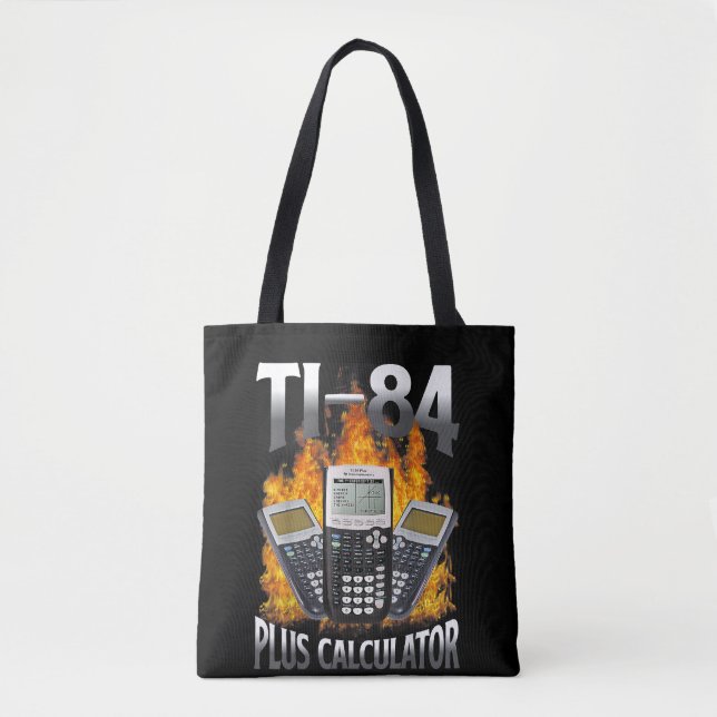 Tote Bag Calculatrice Ti-84 Plus Drôle Prof de Maths (Devant)