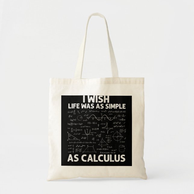 Tote Bag Calculs Drôle Pour Les Hommes Femmes Math Enseigna (Devant)