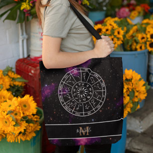 Tote Bag Calendrier zodiaque Symboles et monogrammes d'as