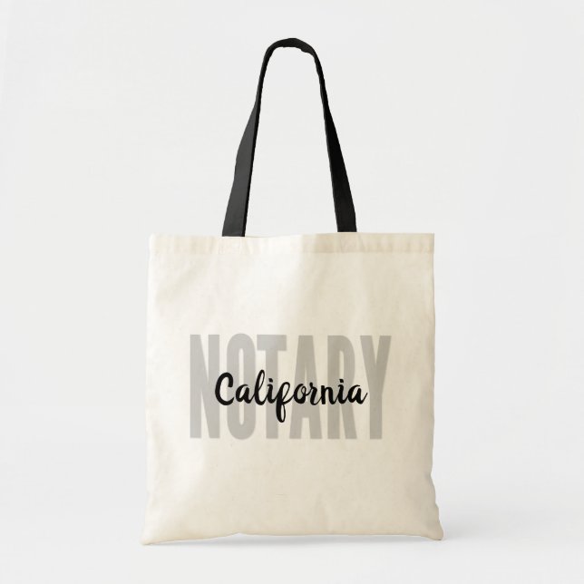 Tote Bag Californie Noir Noir Faded Grand Police (Devant)