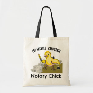 Tote Bag Californie Notaire Chick Yellow Feather Queue