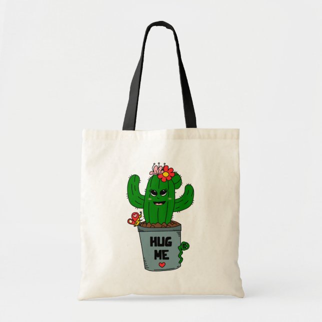Tote Bag Câlin de cactus (Devant)
