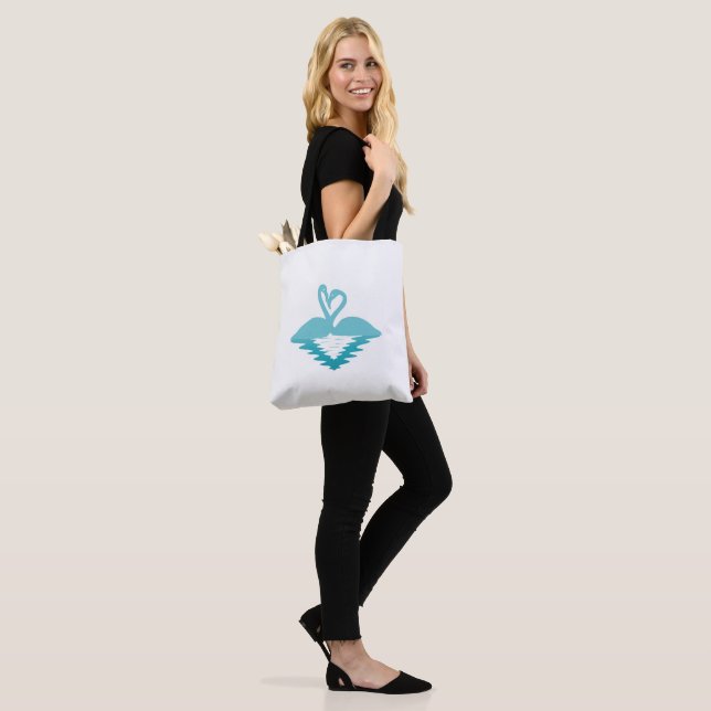 Tote Bag Câlin de flamant rose (Sur le modèle)