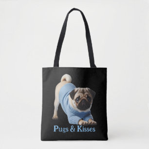 Tote Bag Câlins de Pug : un design adorable sur le thème de