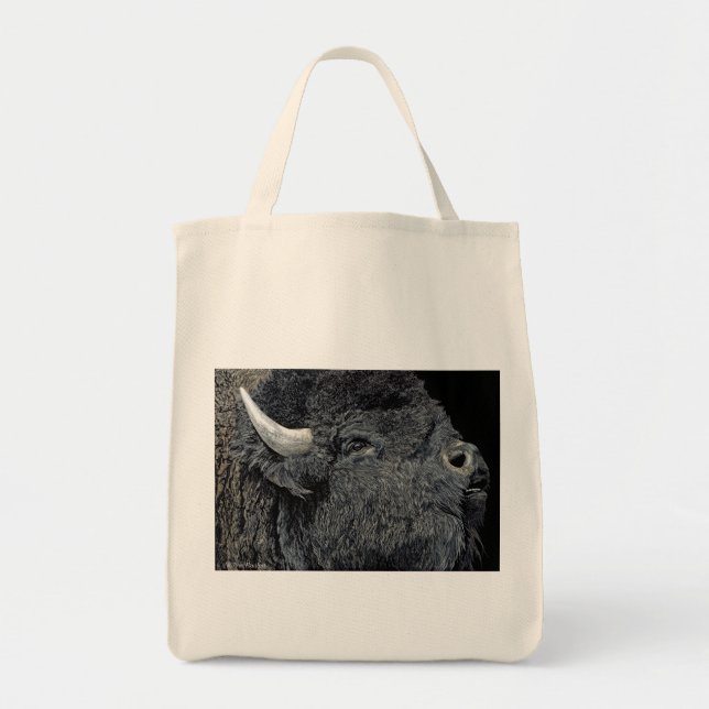 Tote Bag "Call of the Prairie" - Bison Fourre-tout (Devant)