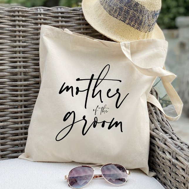 Tote Bag Calligraphie cadeau de mariage chic pour la mère d (Créateur téléchargé)