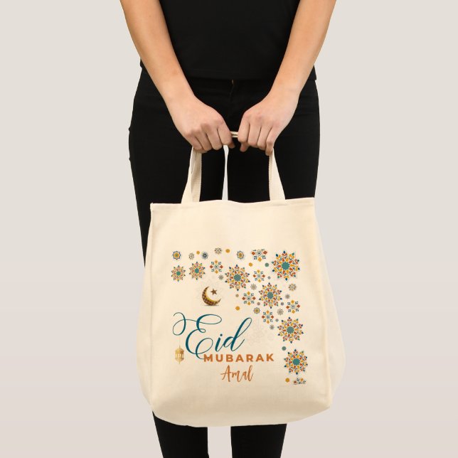 Tote Bag Calligraphie Eid Moubarak Célébration musulmane  (Devant (produit))