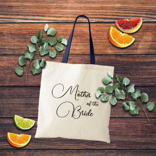 Tote Bag Calligraphie Élégante Mère de la Mariée