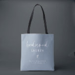 Tote Bag Calligraphie Moderne Bohème Bleu Poussiéreux Demoi<br><div class="desc">Sac Cabas Calligraphie Moderne Bohème Bleu Poussiéreux Demoiselle d'Honneur</div>
