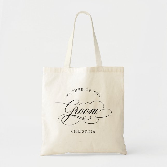 Tote Bag Calligraphie moderne noir Mère de la Salle (Devant)